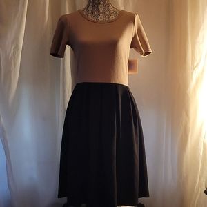 LulaRoe NWT tan and black Dress
